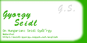 gyorgy seidl business card